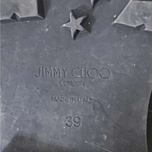 JIMMY CHOO Black Leather Biker Boots - Picture 9 of 9